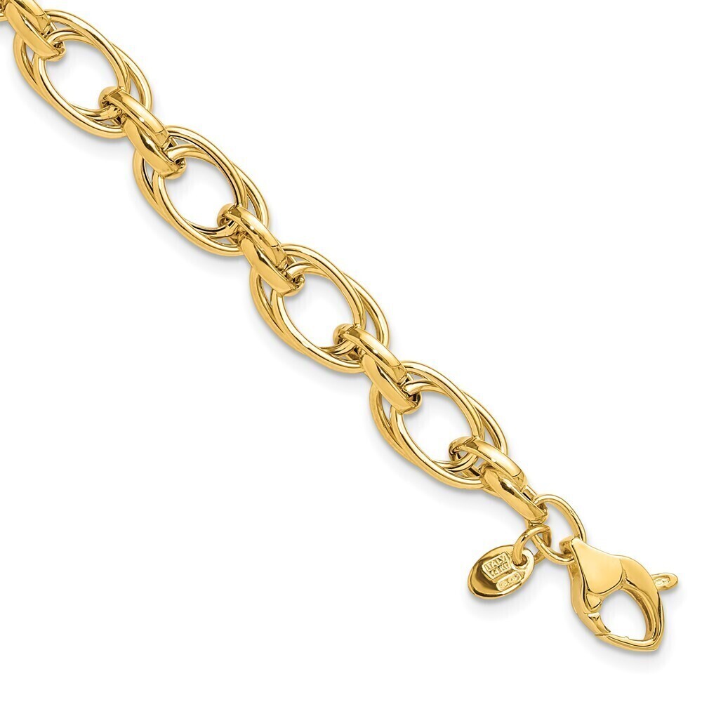 Kazi Luxury 14k Yellow Gold Polished Fancy Bracelet